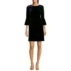 NEW! Tommy Hilfiger Women's 16 3/4 Sleeve Bell Sleeve Velvet Dress NWT $106